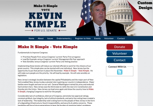 Kimple for U.S. Senate.