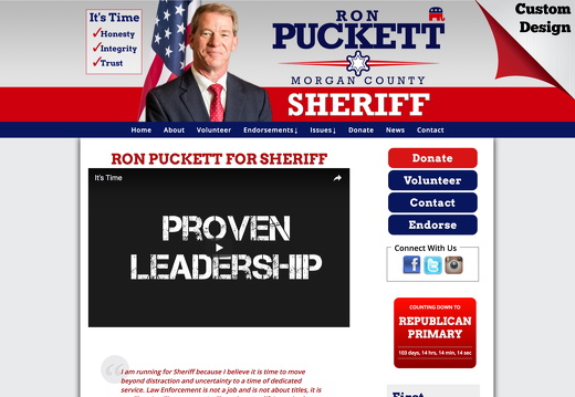 Ron Puckett for Sheriff (7743 visits) Ron Puckett for Sheriff