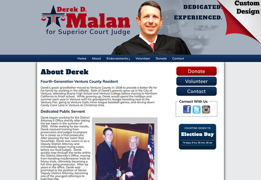 Derek Malan for Judge (6523 visits) Derek Malan for Judge