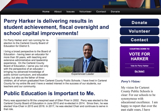 Re-elect Perry Harker for Carteret County Board of Education-North-Carolina