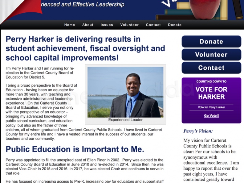 Re-elect Perry Harker for Carteret County Board of Education-North-Carolina