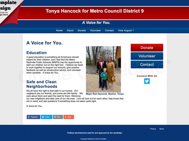 Tonya Hancock for Metro Council District 9