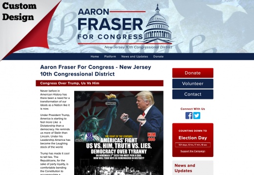 Aaron Fraser For Congress - New Jersey 10th Congressional District