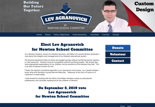 Lev Agranovich for Newton School Committee