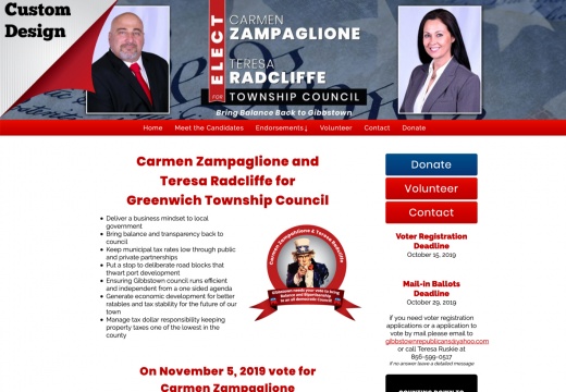 Carmen Zampaglione and Teresa Radcliffe for Greenwhich Township Council