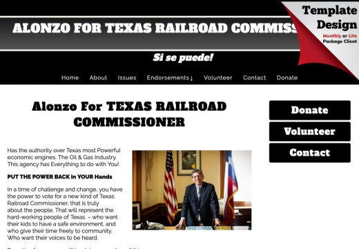 Alonzo For TEXAS RAILROAD COMMISSIONER