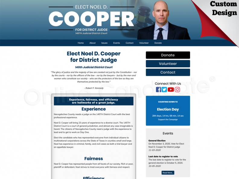 Noel D. Cooper for District Judge - 145th Judicial District Court