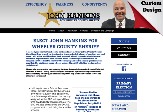 John Hankins for Sheriff (4188 visits) John Hankins for Sheriff