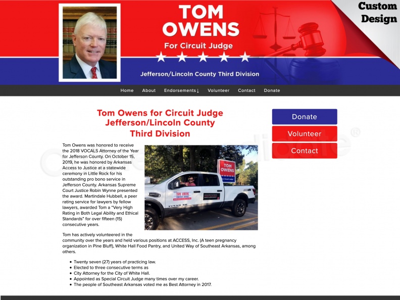 Tom Owens for Circuit Judge Jefferson:Lincoln County Third Division