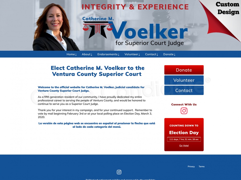  Elect Catherine M. Voelker to the Ventura County Superior Court