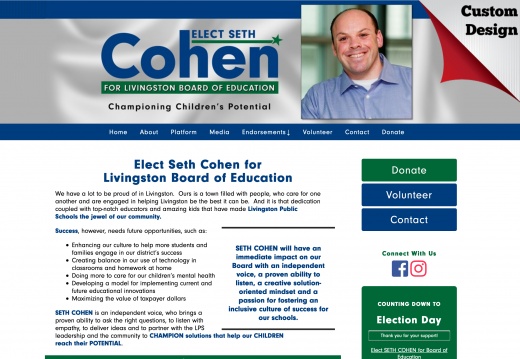 Elect Seth Cohen for Livingston Board of Education