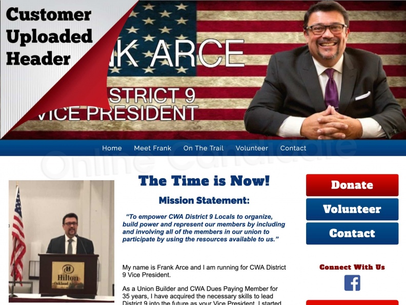 Frank Arce  for CWA District 9 Vice President