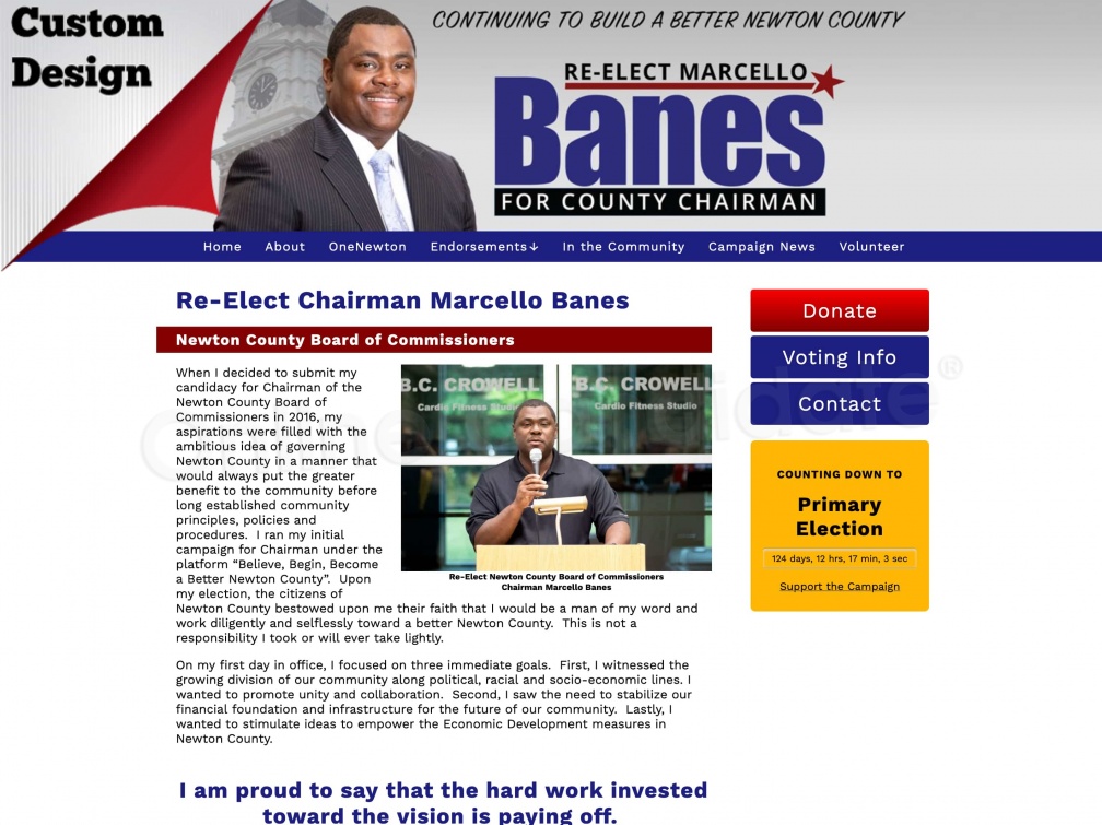 Re-Elect Chairman Marcello Banes Newton County Board of Commissioners