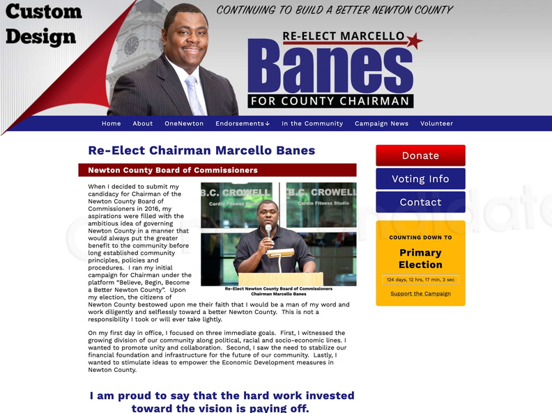 Re-Elect Chairman Marcello Banes Newton County Board of Commissioners