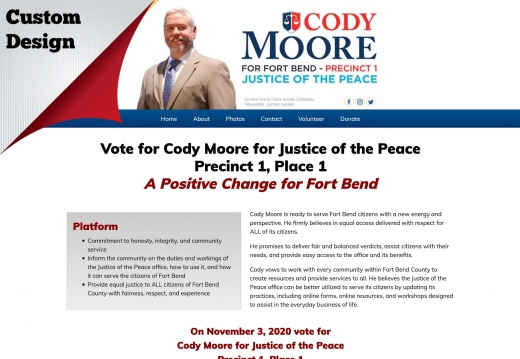 Cody Moore for Justice of the Peace