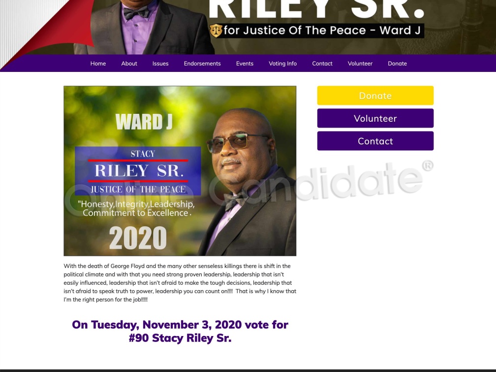 Stacy Riley Sr. for Justice of the Peace