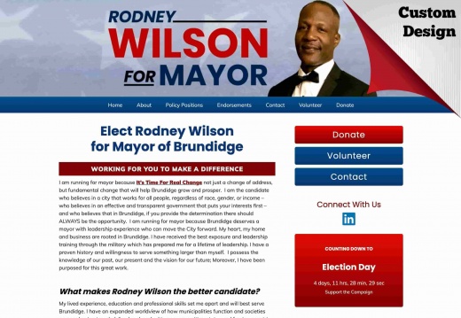 Rodney Wilson for Mayor of Brundidge