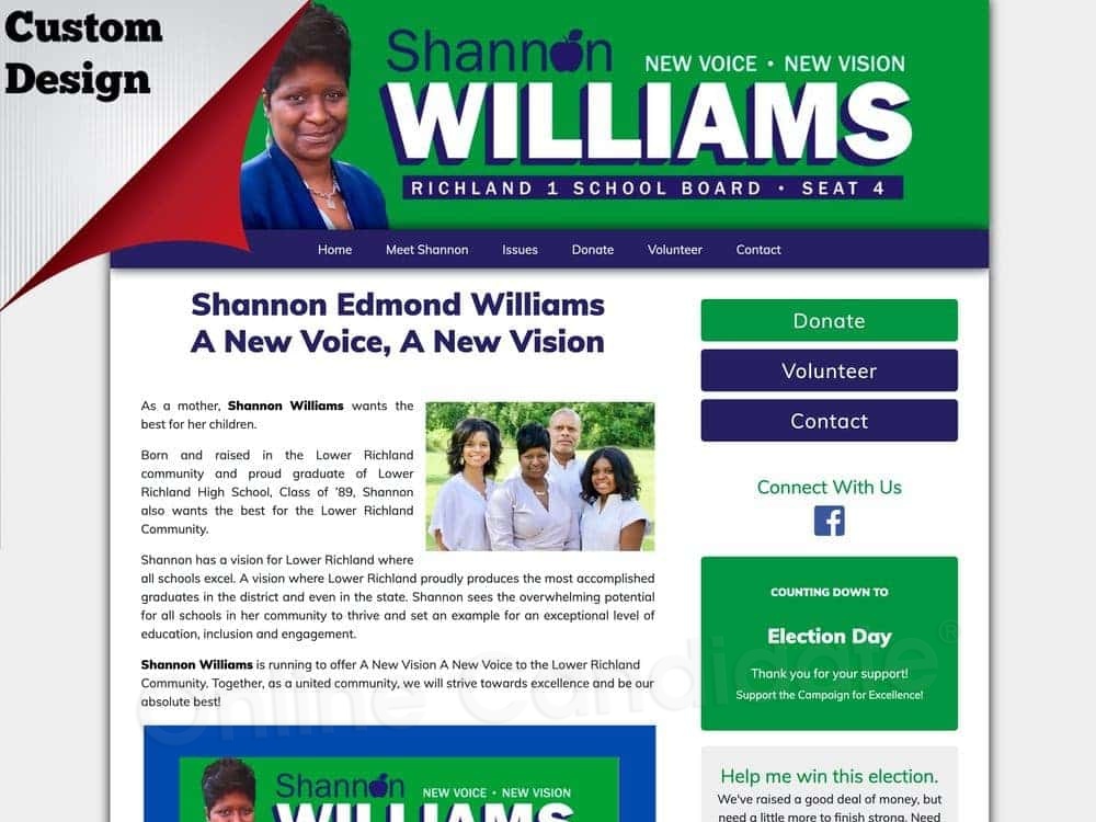 Shannon Edmond Williams fpr School Board