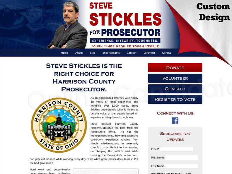 Steve Stickles is the right choice for Harrison County Prosecutor.