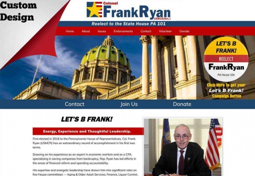 Reelect Retired Colonel Frank Ryan for Pennsylvania State Representative - 101 District