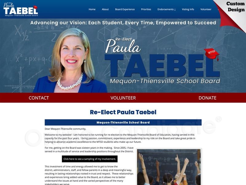 Re-Elect Paula Taebel for Mequon-Thiensville School Board