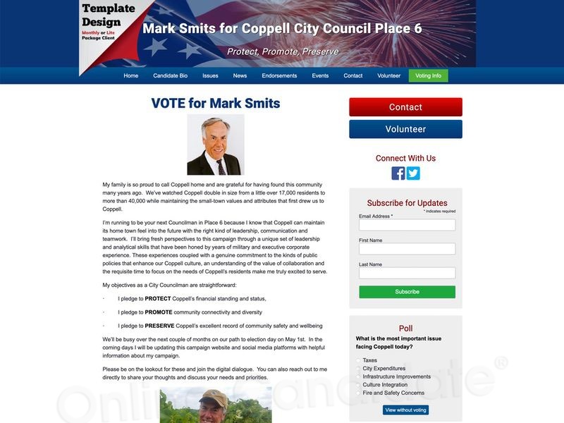  Mark Smits for Coppell City Council Place 6 