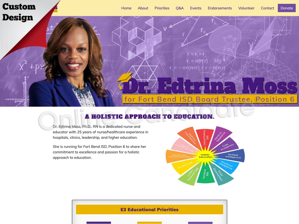 Dr. Edtrina Moss for for Fort Bend Independent School District Board Trustee, Position 6