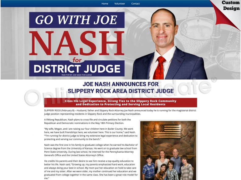 Joe Nash for Judge