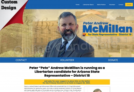 Peter Andrew McMillan for Arizona State Representative – District 18