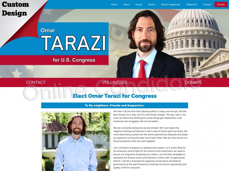 Elect Omar Tarazi for Congress