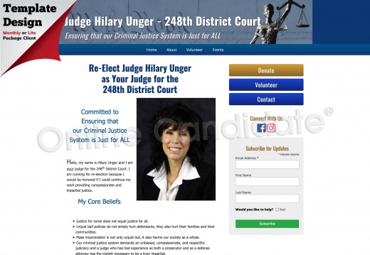 Re-Elect  Judge Hilary Unger - 248th District Court 