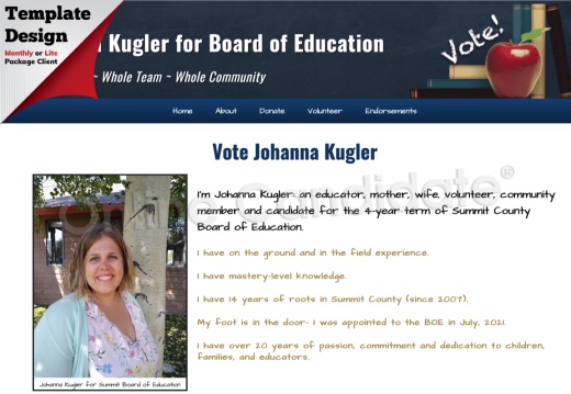 Johanna Kugler for Summit County Board of Education