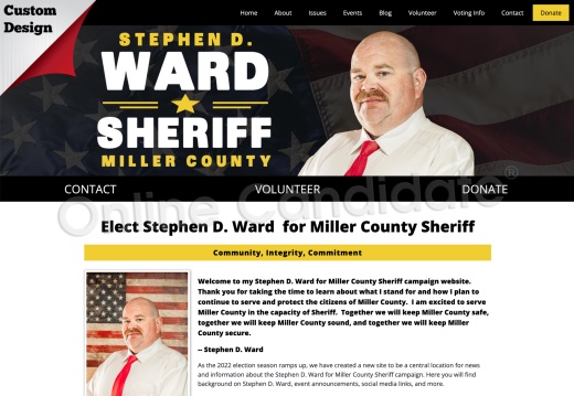 Stephen D. Ward  for Miller County Sheriff