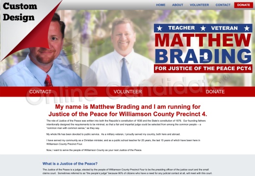 Matthew Brading for Justice of the Peace for Williamson County Precinct 4