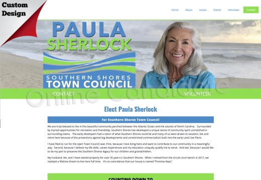 Paula Sherlock for Southern Shores Town Council