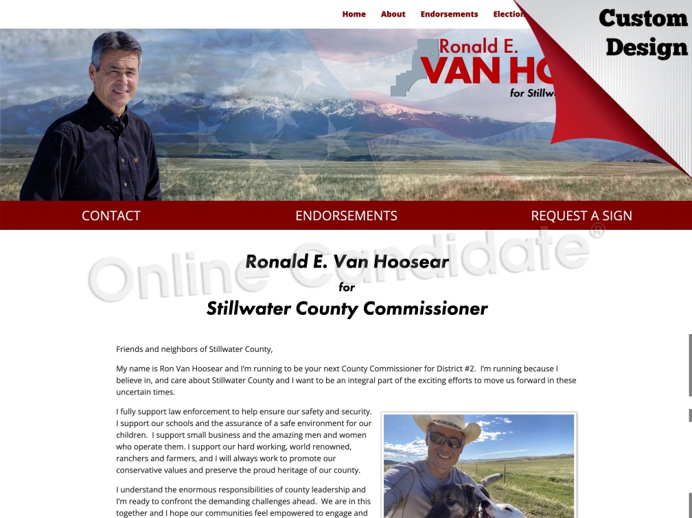 Ronald E. Van Hoosear for Stillwater County Commissioner