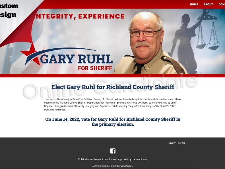 Gary Ruhl for Richland County Sheriff