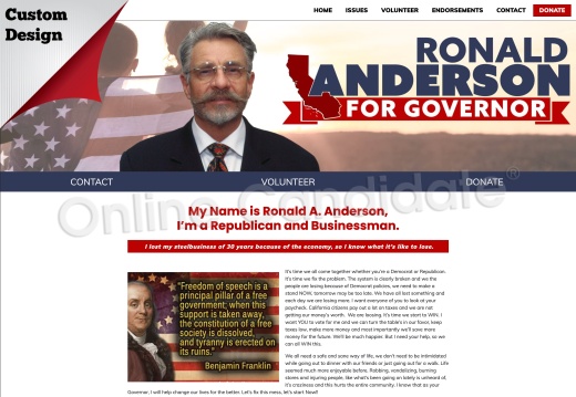 Ronald A. Anderson for Governor of California