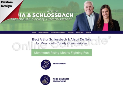 Arthur Schlossbach &amp; Alison De Noia for Monmouth County Commissioner
