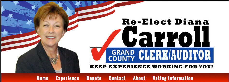 Re-Elect Diana Carroll Grand County Clerk Auditor
