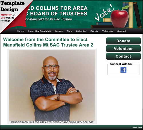 Elect Mansfield Collins Mt SAC Trustee Area 2