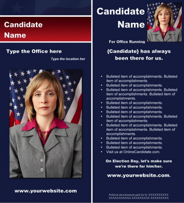 Political Brochure Template Free from www.onlinecandidate.com