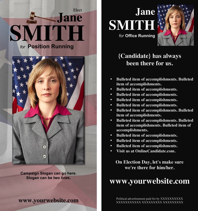 campaign literature templates judges and judicial candidate print templates black campaign literature templates judges and judicial candidate print templates black