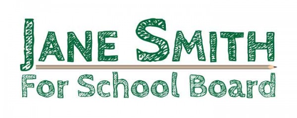 School Board Logo - Handwritten green marker