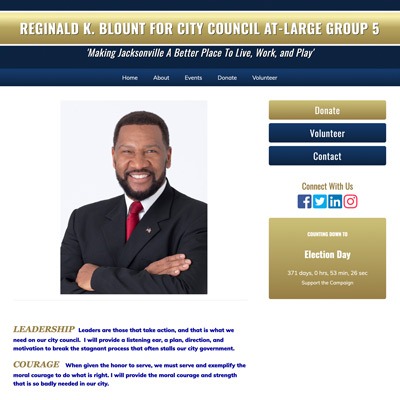 Councillor-At-Large Election Client Campaign Website Example